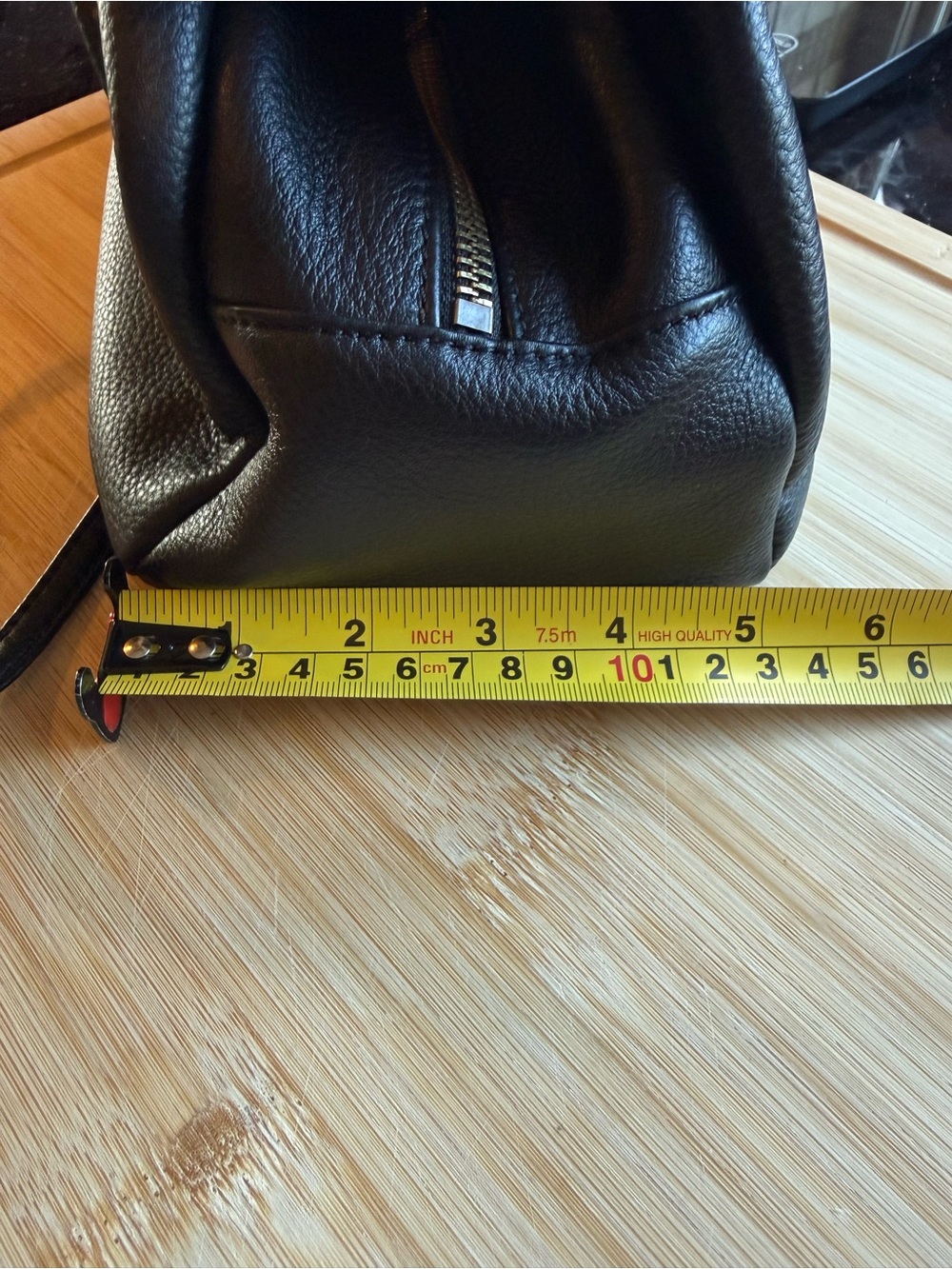 HOBO Black Pebbled Leather Shoulder Bag with Top Handles - Picture 12 of 14